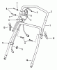 Snapper 19E03 - 19" Walk-Behind Mower, 3 HP, Steel Deck, Series 3 Ersatzteile Upper & Middle Handles