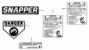 Snapper P21506BE - 21" Walk-Behind Mower, 5 HP, Steel Deck, BBC, Series 6 Ersatzteile Decals (Part 1)