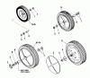 Snapper 21509B - 21" Walk-Behind Mower, 5 HP, Steel Deck, Series 9 Ersatzteile Rear Wheels