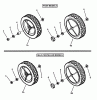 Snapper P2167517BVE (84689) - 21" Walk-Behind Mower, 6.75 HP, Steel Deck, Series 17 Ersatzteile REAR WHEELS