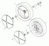 Snapper A21507 - 21" Walk-Behind Mower, 5 HP, Cast Deck, Side Discharge, Series 7 Ersatzteile Rear Wheels