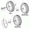 Snapper CAP21509R (80325) - 21" Walk-Behind Mower, 5 HP, Cast Deck, Side Discharge, Series 9 Ersatzteile Rear Wheels