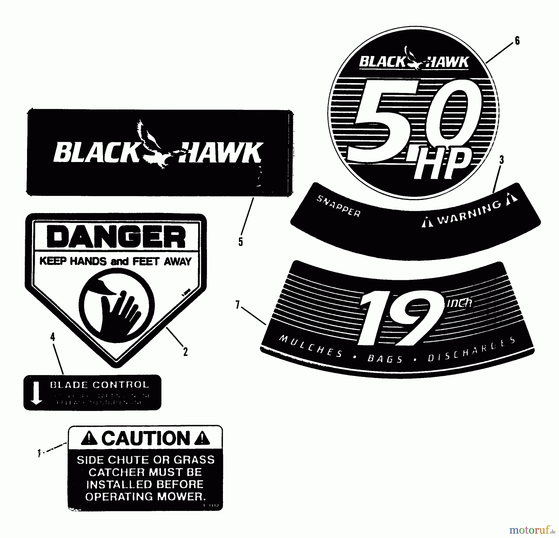 Snapper Rasenmäher BH500 - Snapper Black Hawk 19