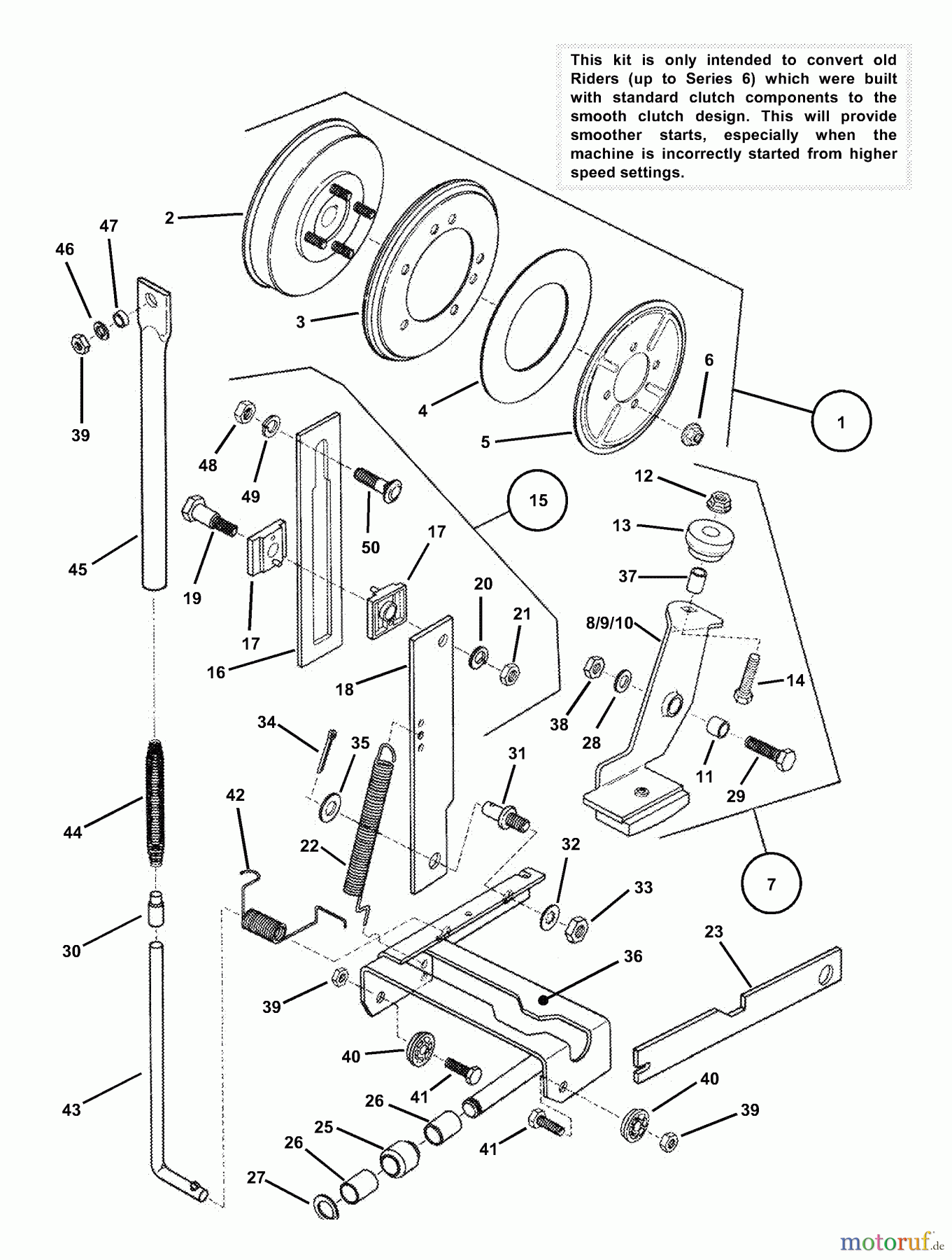 Snapper Zubehör. Rasenmäher 7060601 - Snapper Rear-Engine Rider Smooth Clutch Kit Smooth Clutch Kit