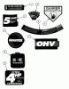Snapper CP216512RV (82409) - 21" Walk-Behind Mower, 6.5 HP, Steel Deck, Series 12 Ersatzteile Decals (Part 1)