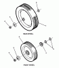 Snapper CP215519HV (7800038) - 21" Walk-Behind Mower, 5.5 HP, Steel Deck, Series 19 Ersatzteile WHEELS, FRONT & REAR