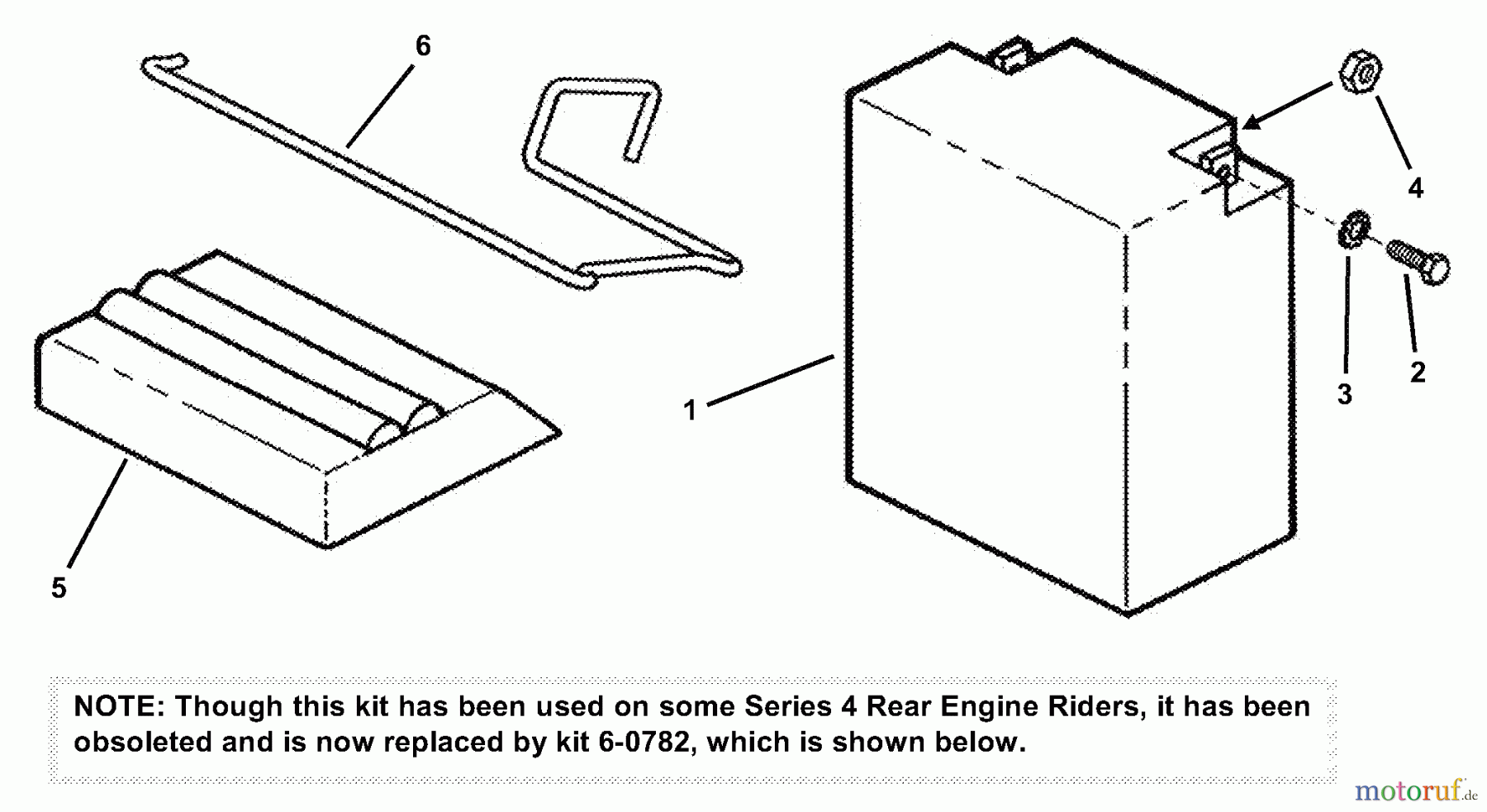 Snapper Zubehör. Rasenmäher 7060660 - Snapper Rear-Engine Rider Battery Kit, Series 4 Battery ZM-12 SLA