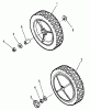 Snapper NFRP216012 - 21" Walk-Behind Mower, 6 HP, Steel Deck, Series 12 Ersatzteile Rear Wheel
