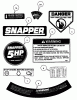 Snapper MRP216014B - 21" Walk-Behind Mower, 6 HP, Steel Deck, M Series 14 Ersatzteile Decals (Part 1)