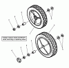 Snapper WMR216017B (84741) - 21" Walk-Behind Mower, 6 HP, Steel Deck, MR Series 17 Ersatzteile FRONT WHEELS