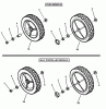 Snapper WMR216017B (84741) - 21" Walk-Behind Mower, 6 HP, Steel Deck, MR Series 17 Ersatzteile REAR WHEELS