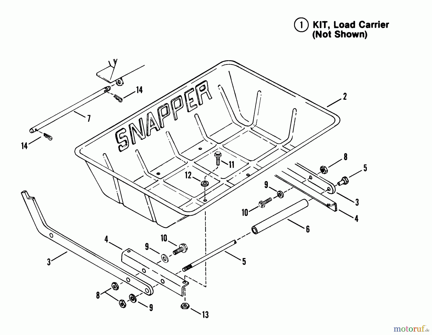 Snapper Zubehör. Rasenmäher 7060947 - Snapper Bag N-Wagon, 30 Bushel 3011X5S 30
