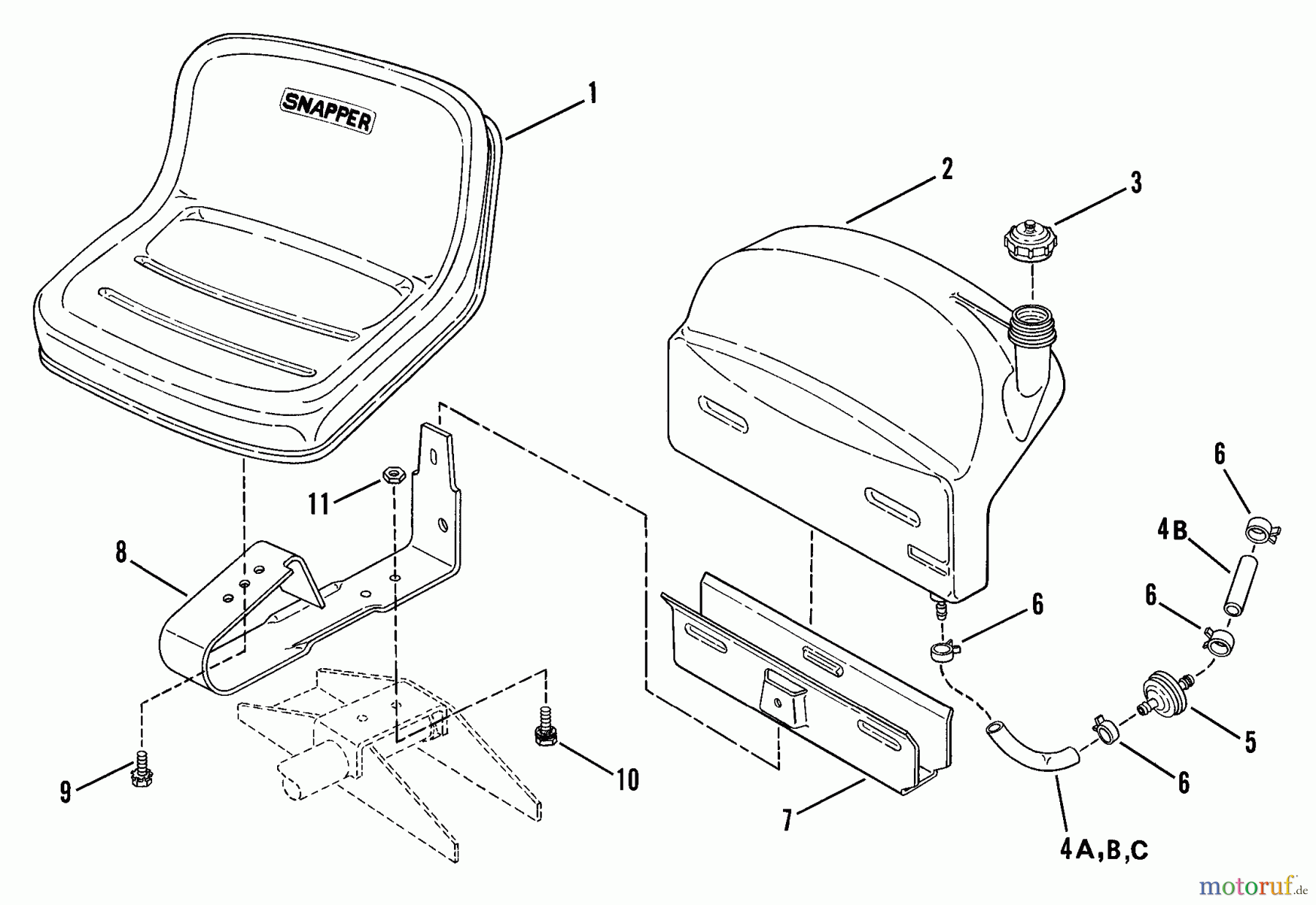 Snapper Zubehör. Rasenmäher 7060947 - Snapper Bag N-Wagon, 30 Bushel 2812X6ST 28