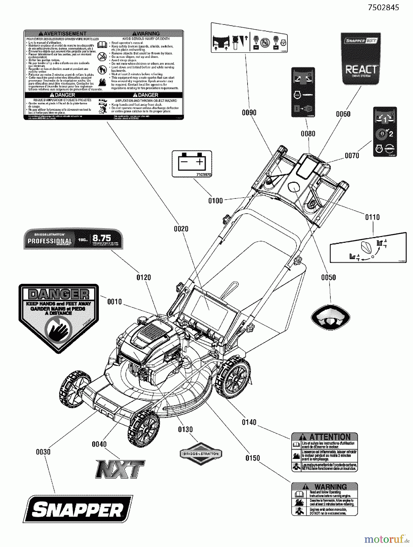  Snapper Rasenmäher NXT22875EE (7800840) - Snapper 22