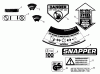 Snapper P21508 - 21" Walk-Behind Mower, 5 HP, Steel Deck, BBC, Series 8 Ersatzteile Decals