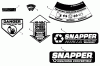 Snapper PB21550V - 21" Walk-Behind Mower, 5.5 HP, Steel Deck, BBC, 1993 & 1994 Ersatzteile Decals