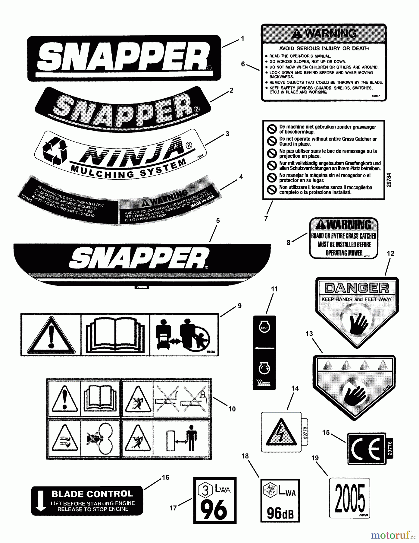 Snapper Rasenmäher R195517B (84930) - Snapper 19