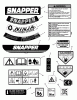 Snapper R195517B (84930) - 19" Walk-Behind Mower, 5.5 HP, Steel Deck, Recycling, Series 17 Ersatzteile DECALS