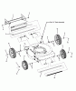 Snapper R195517B (84930) - 19" Walk-Behind Mower, 5.5 HP, Steel Deck, Recycling, Series 17 Ersatzteile WHEELS, GUARDS & AXLES