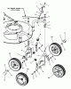 Snapper SPV21S (7800007) - 21" Walk-Behind Mower, 6.5 HP, Steel Deck, Swivel Wheel, Easy Line Ersatzteile FRONT WHEELS