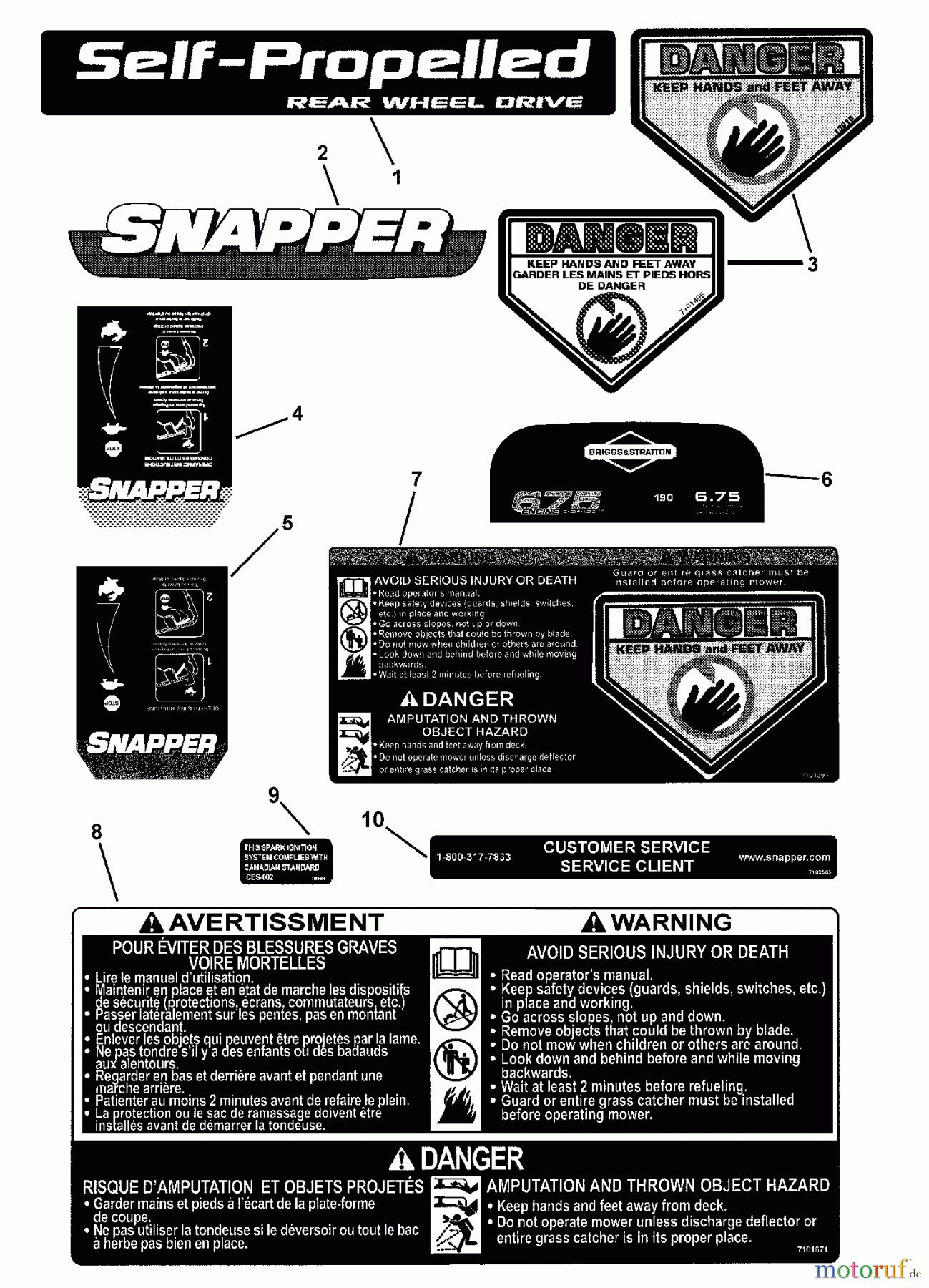 Snapper Rasenmäher SPV21675EFC (7800423) - Snapper 21