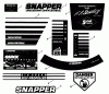 Snapper X21500 - 21" Walk-Behind Mower, 5 HP, Cast Deck, Rear Discharge, Jet-Vac, Series 0 Ersatzteile Decals