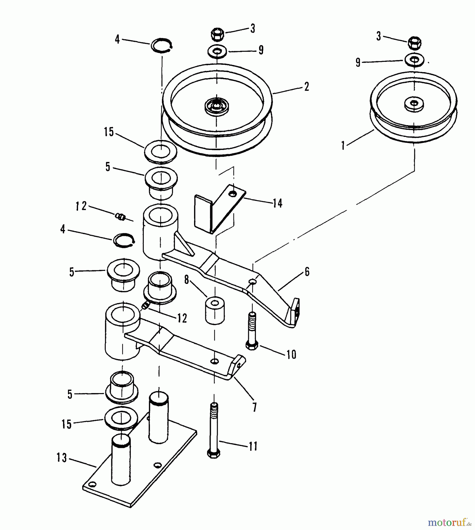 Snapper Rasenmäher für Großflächen SPL140KW - Snapper Wide-Area Walk-Behind Mower, 14 HP, Gear Drive, Loop Handle, Series 0 Blade Deck Idler Assembly