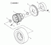 Snapper SPP90KW - Wide-Area Walk-Behind Mower, 9 HP, Gear Drive, Pistol Grip, Series 0 Ersatzteile Traction, Rear Wheel Assembly
