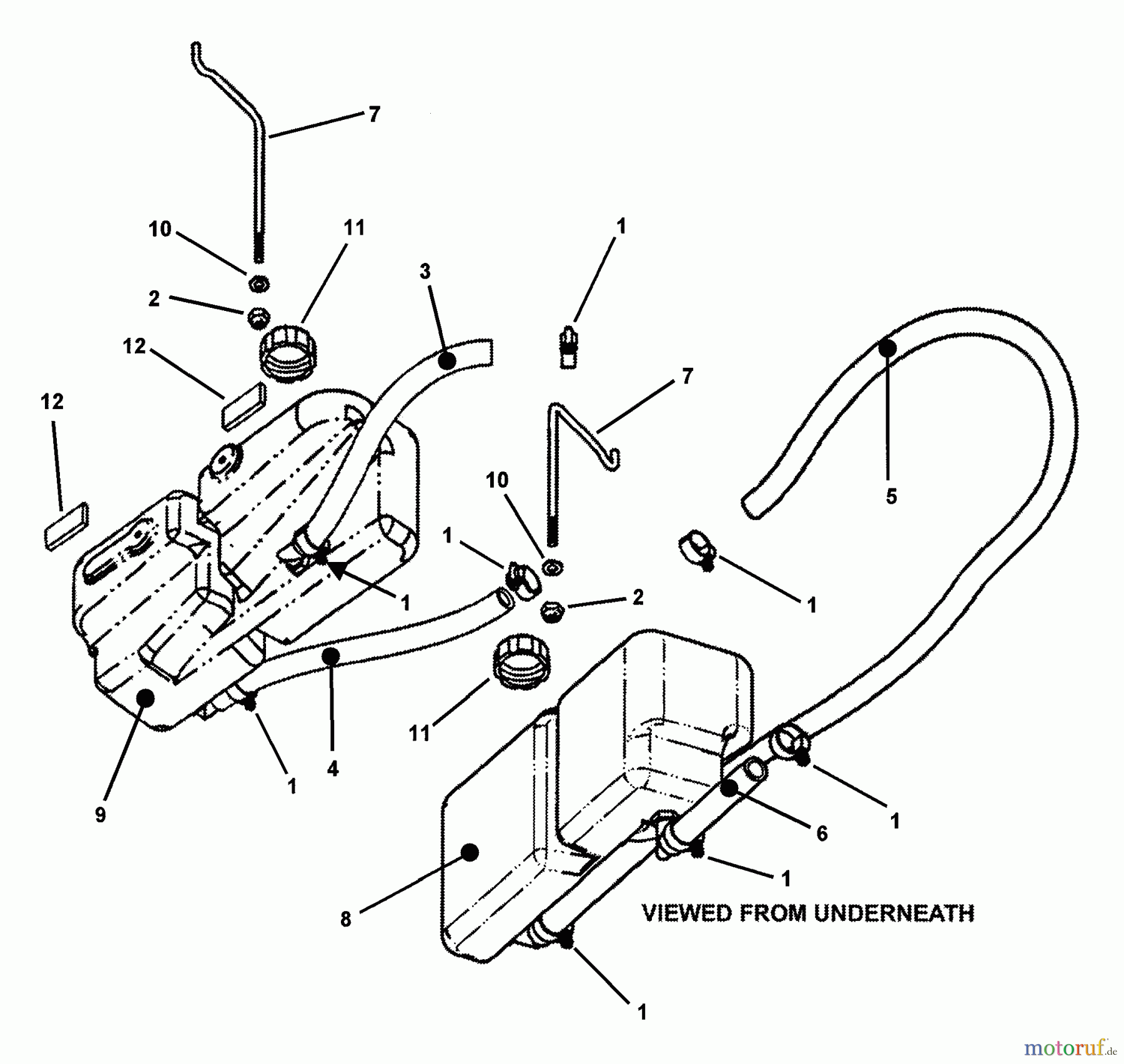  Snapper Nullwendekreismäher, Zero-Turn ZF2301GKU (84576) - Snapper 23 HP Zero-Turn Mower, Kubota, Out Front, Z-Rider Series 1 Hydro Reservoir Assembly