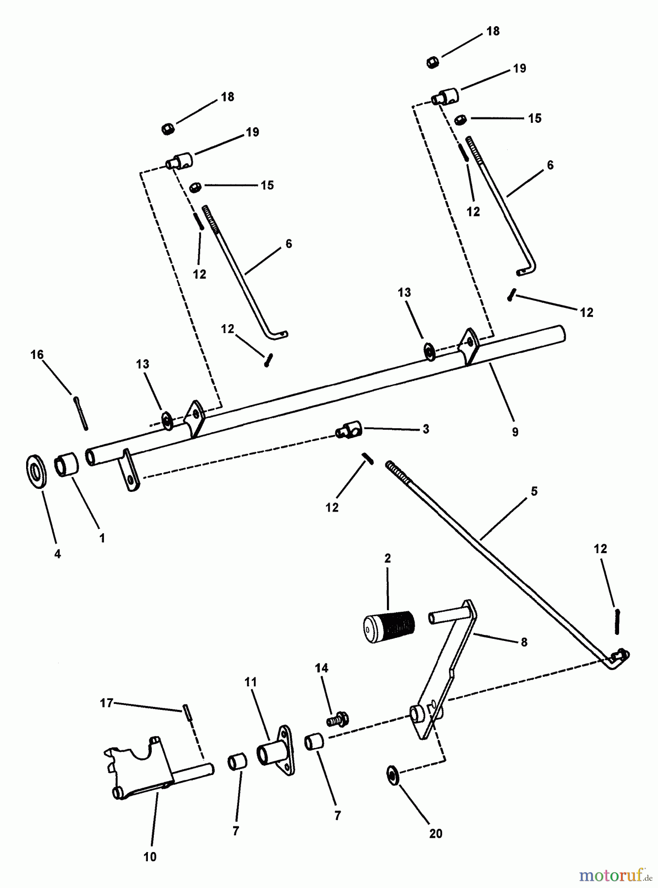 Snapper Nullwendekreismäher, Zero-Turn EZF2101DKU - Snapper 21 HP Zero-Turn Mower, Kubota, Out Front, Z-Rider Series 1 Parking Brake Assembly