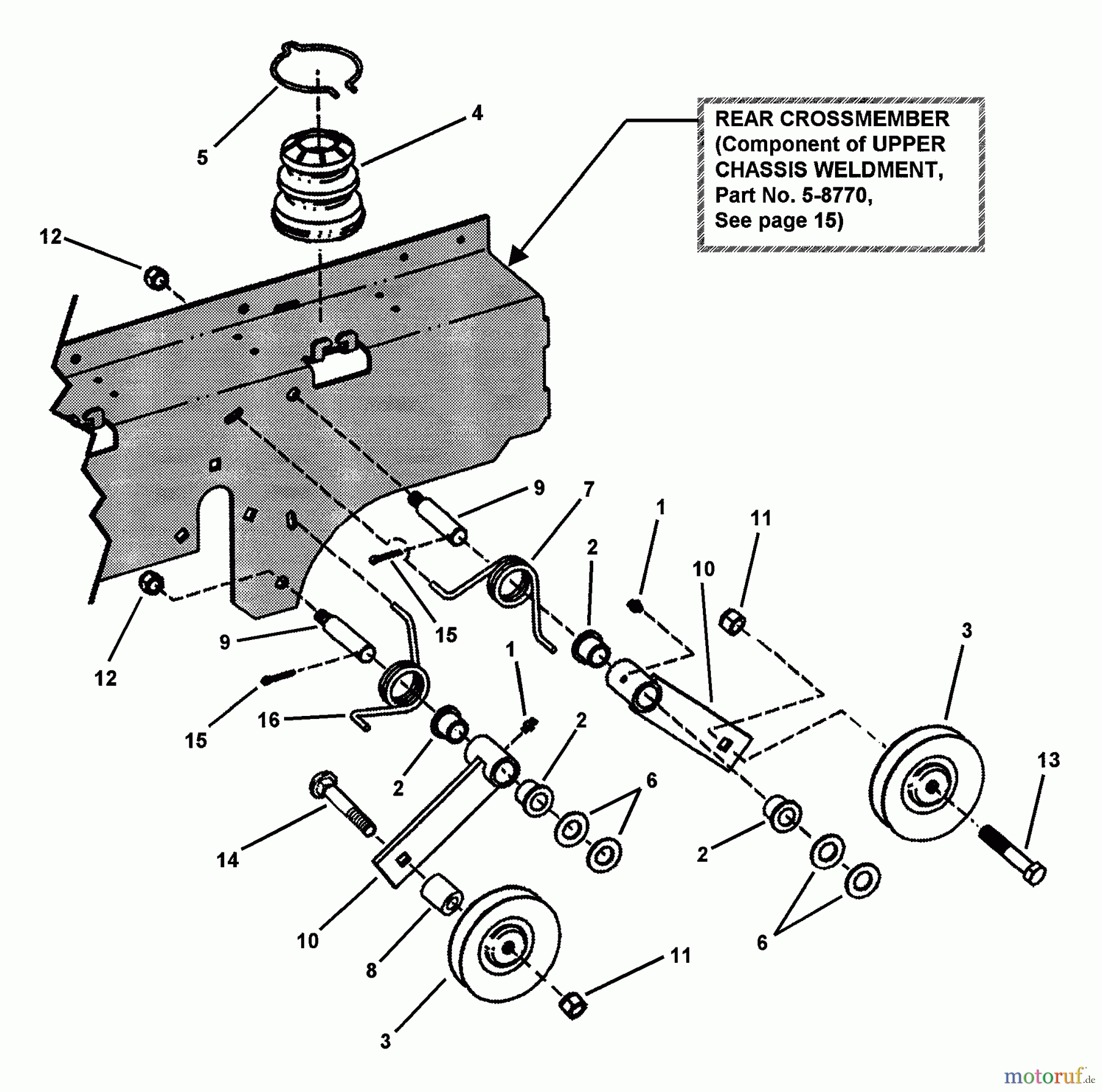 Snapper Nullwendekreismäher, Zero-Turn ZF2101DKU (84575) - Snapper 21 HP Zero-Turn Mower, Kubota, Out Front, Z-Rider Series 1 Traction Drive Idler Assembly