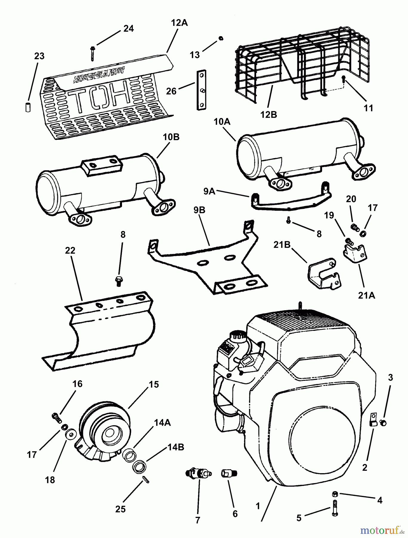  Snapper Nullwendekreismäher, Zero-Turn ZM2502KH (84919) - Snapper 25 HP Zero-Turn Mower, Kohler, Mid Mount, Z-Rider Series 2 Engine Sub-Assembly