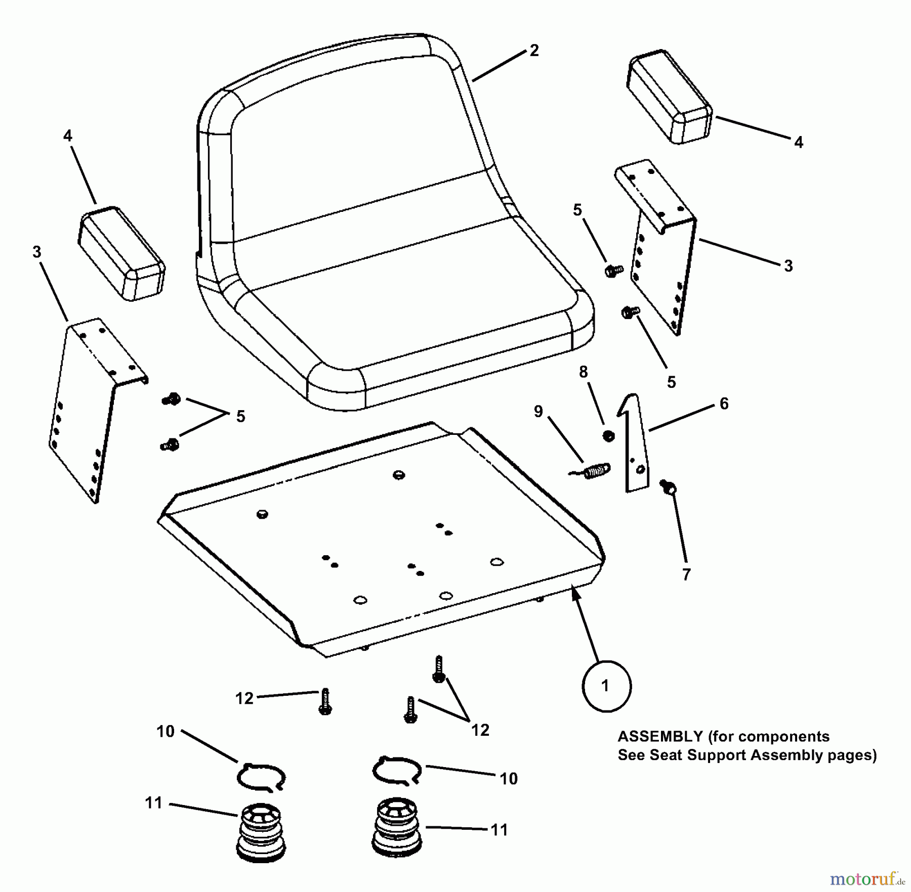  Snapper Nullwendekreismäher, Zero-Turn MZM2300KH (84606) - Snapper 23 HP Zero-Turn Mower, Kohler, Mid Mount, Z-Rider Series 0 Seat Assembly