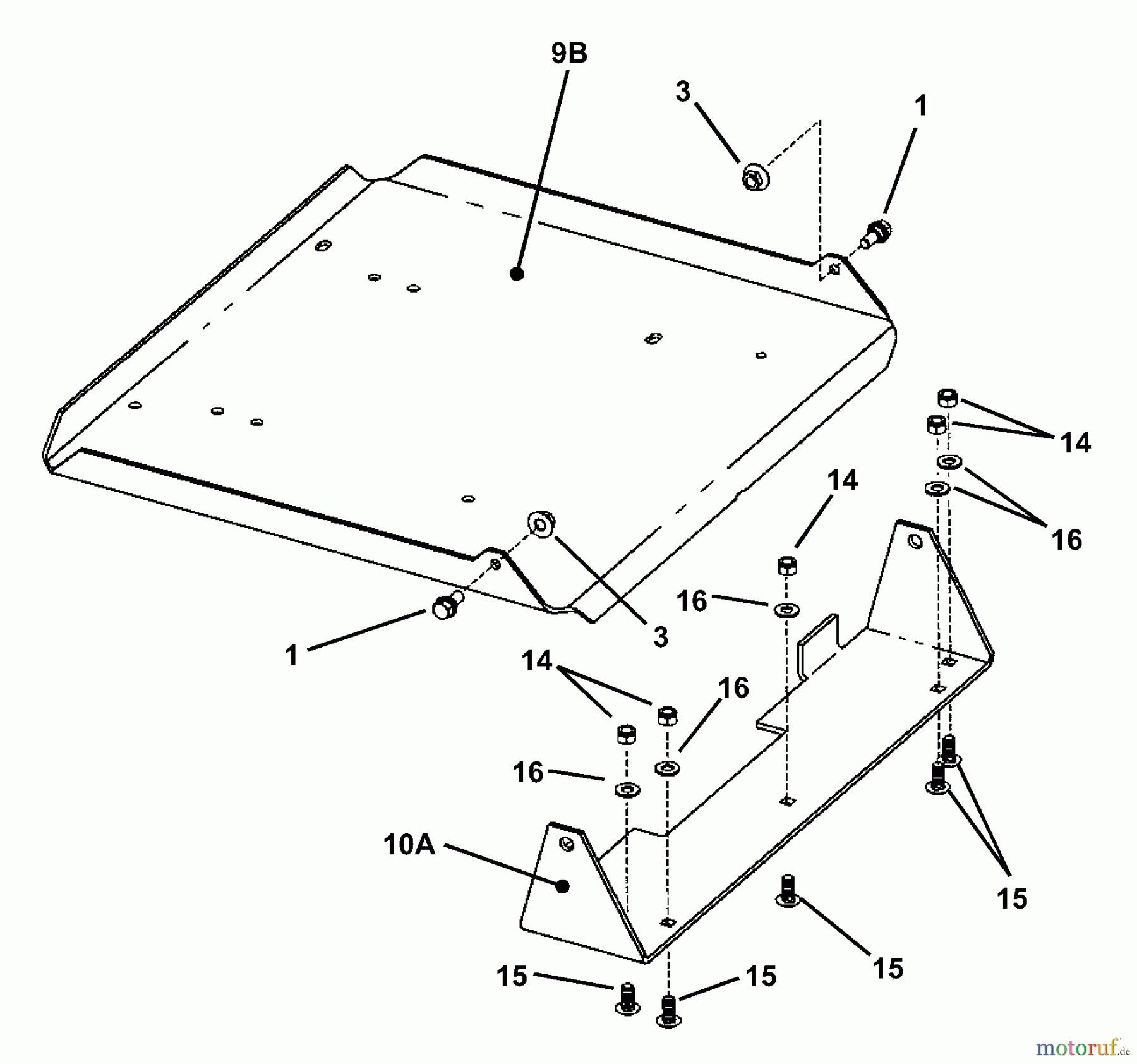 Snapper Nullwendekreismäher, Zero-Turn MZM2200KH (84412) - Snapper 22 HP Zero-Turn Mower, Kohler, Mid Mount, Z-Rider Series 0 Seat Support Assembly (Part 2)