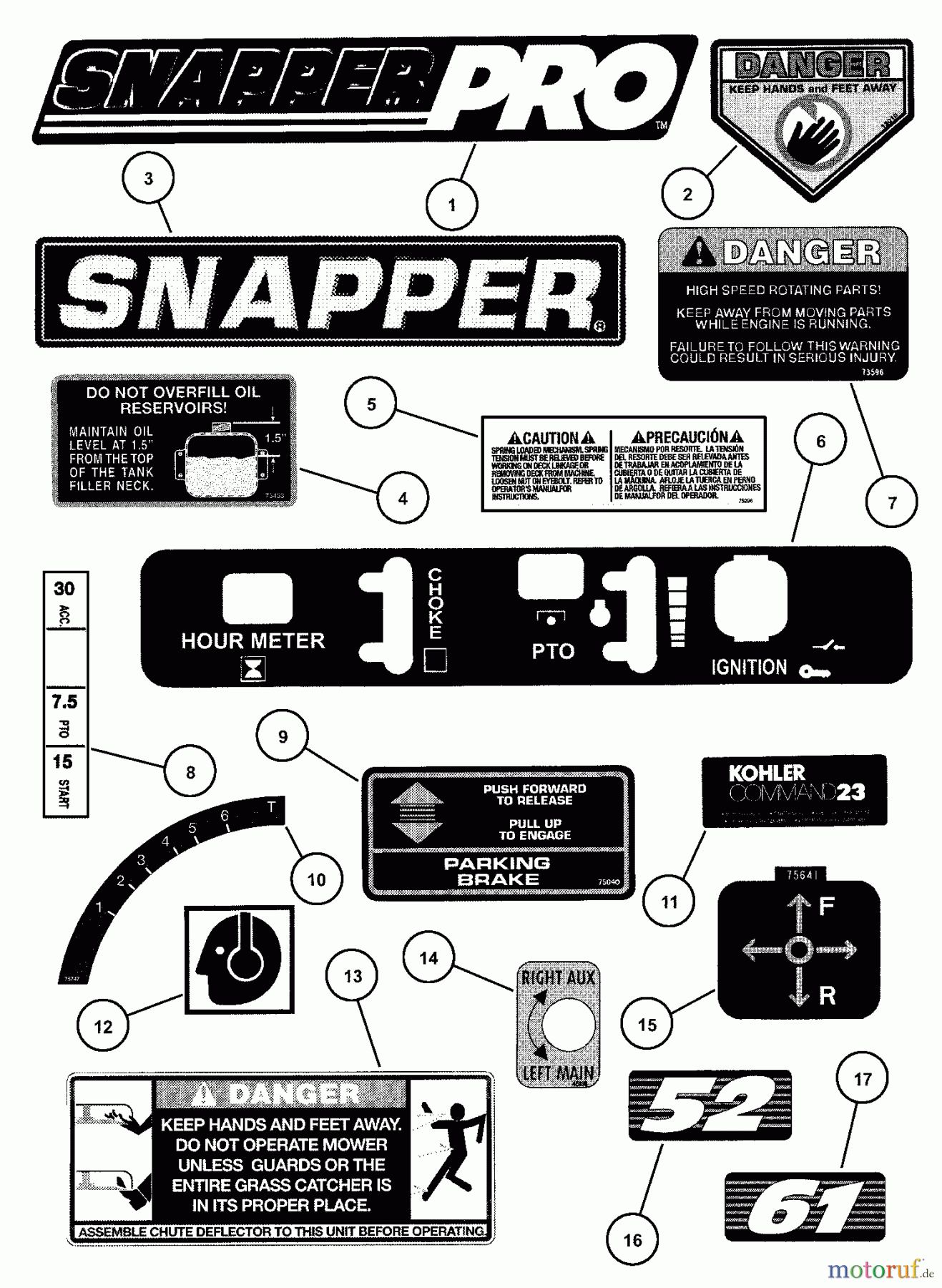 Snapper Nullwendekreismäher, Zero-Turn NZMJ23522KH (85677) - Snapper 52