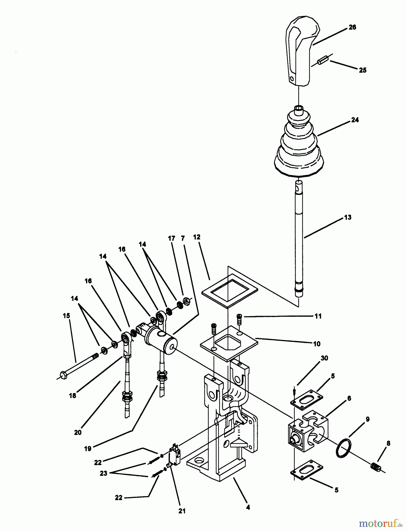 Snapper Nullwendekreismäher, Zero-Turn Z2205KV (80920) - Snapper 22 HP Zero-Turn Mower, Hydro Drive, ZTR Series 5 Joystick Steering Control Parts (Part 2)