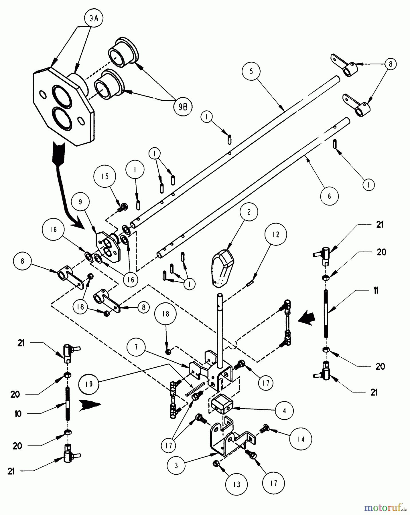 Snapper Nullwendekreismäher, Zero-Turn ZF2200K (82371) - Snapper 22 HP Zero-Turn Mower, Out Front, Z-Rider Series 0 Joystick Control Assembly