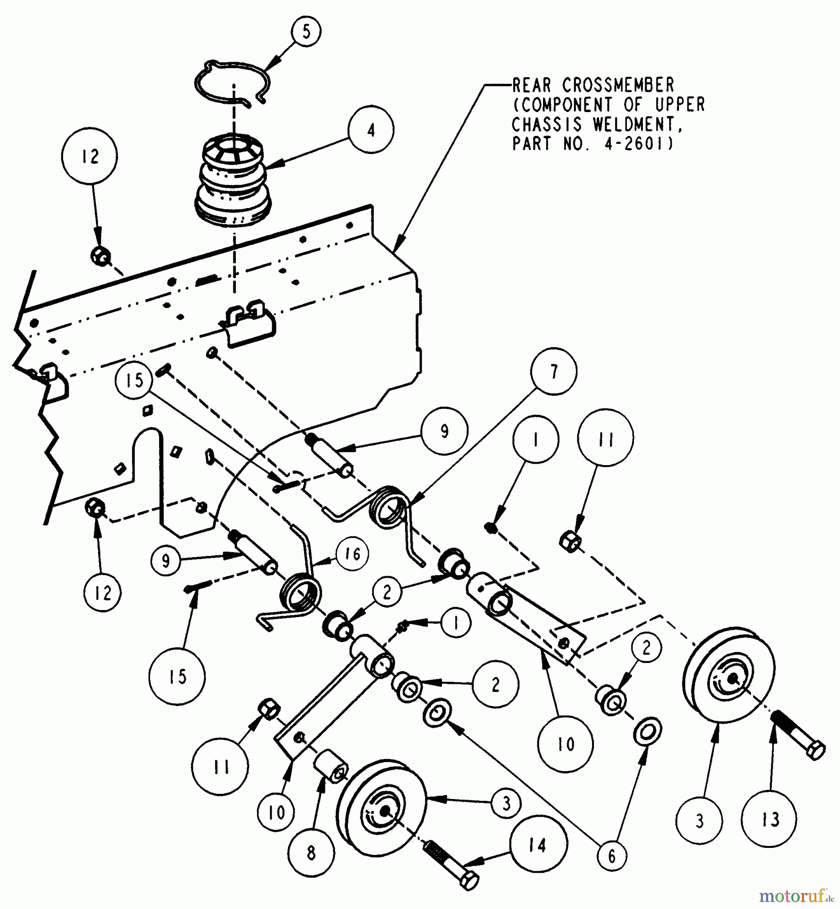 Snapper Nullwendekreismäher, Zero-Turn ZF2200K (82371) - Snapper 22 HP Zero-Turn Mower, Out Front, Z-Rider Series 0 Traction Drive Idler Assembly