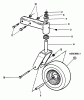 Snapper ZF2501KH (84574) - 25 HP Zero-Turn Mower, Out Front, Z-Rider Series 1 Ersatzteile 73" Deck Front Caster Assembly