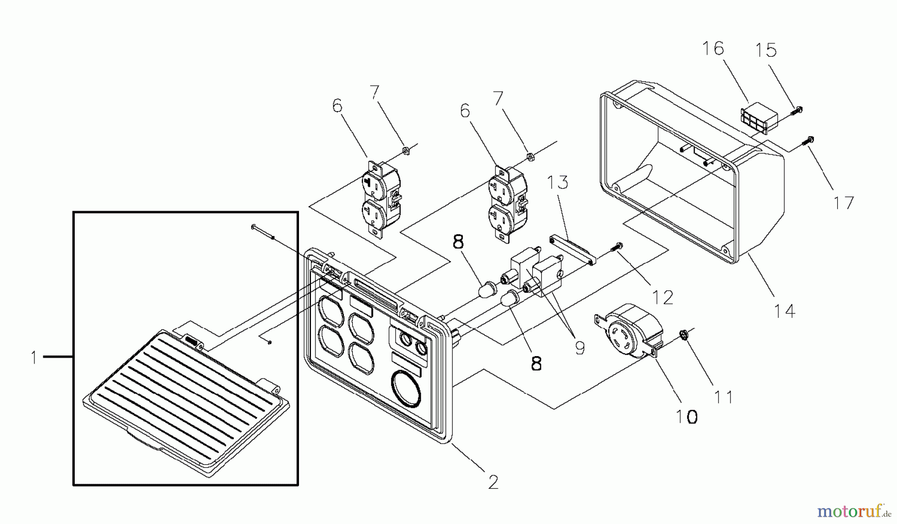 Snapper Sonstiges G56000 (030215) - Snapper 5650 Watt Generator, 10 HP CONTROL PANEL