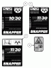 Snapper 11305 - 30" Snowthrower, 11 HP, Two-Stage Large Frame, Series 5 Ersatzteile Decals (Part 3)