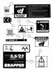 Snapper EI55223 - 22" Snowthrower, 5.5 HP, Two Stage Intermediate, Series 3 (Export) Ersatzteile Decals (Part 1)