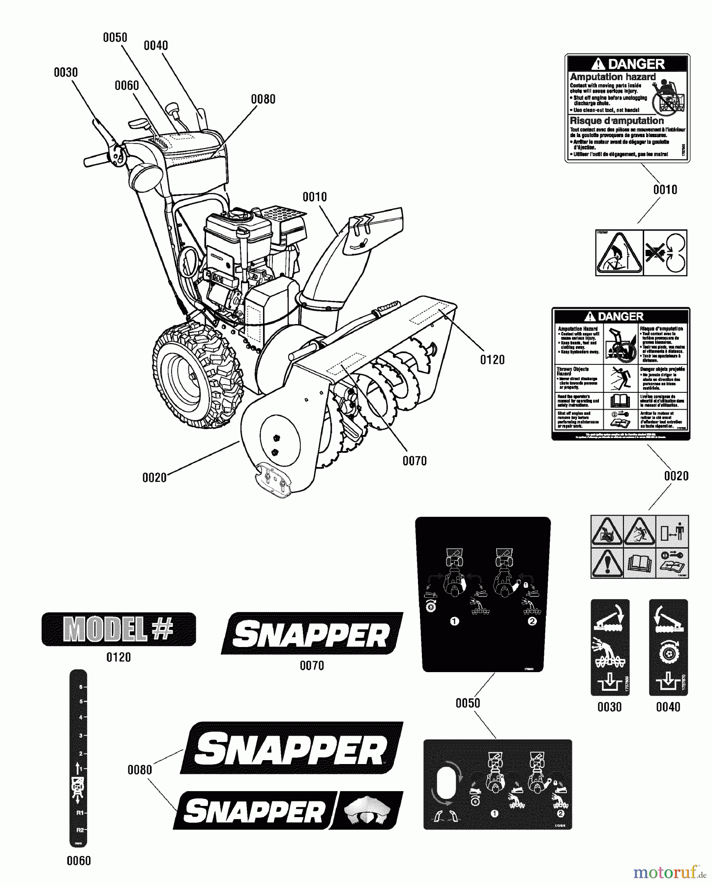  Snapper Schneefräsen I924EX (1695852) - Snapper 24