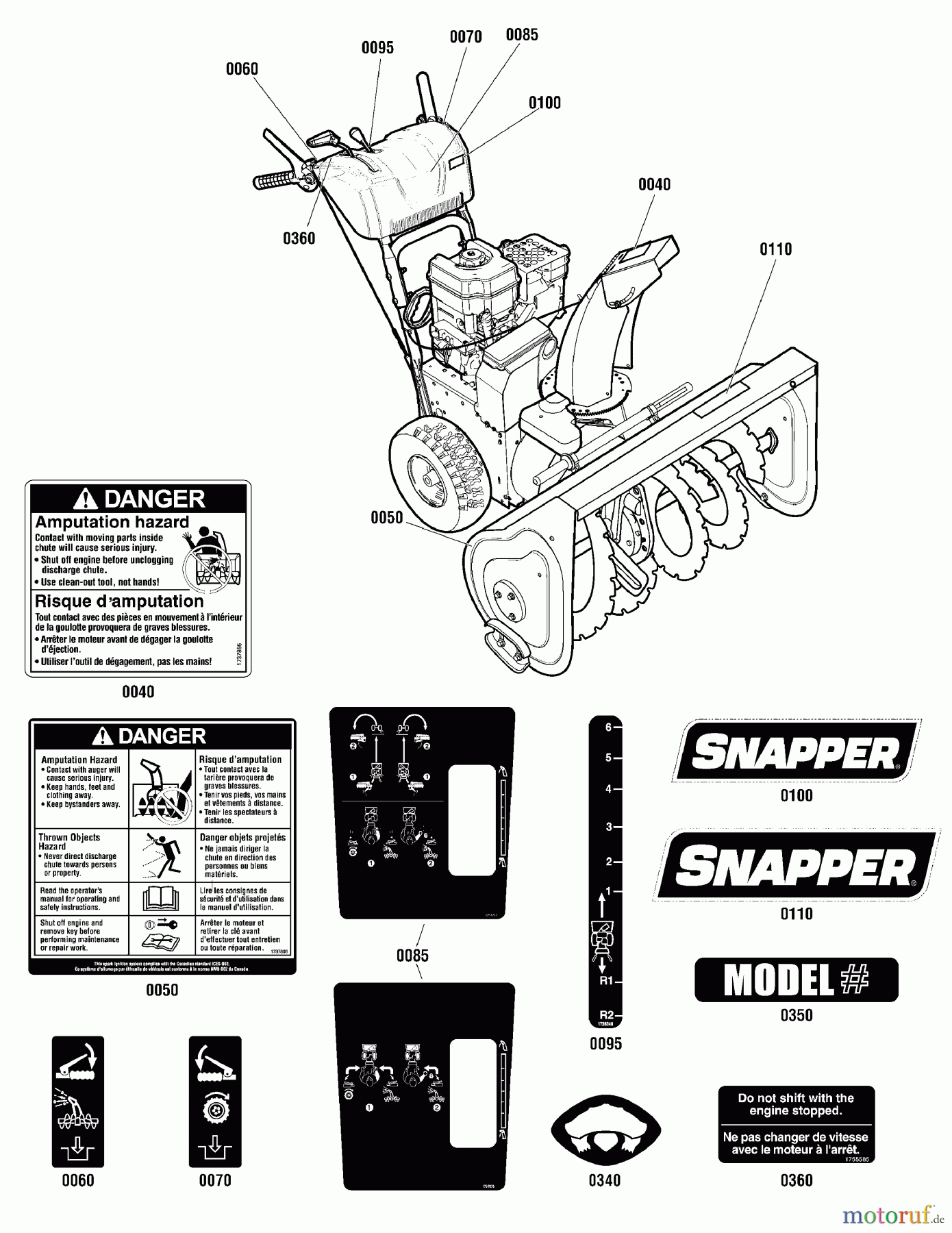 Snapper Schneefräsen M1227E (1696173-00) - Snapper 27