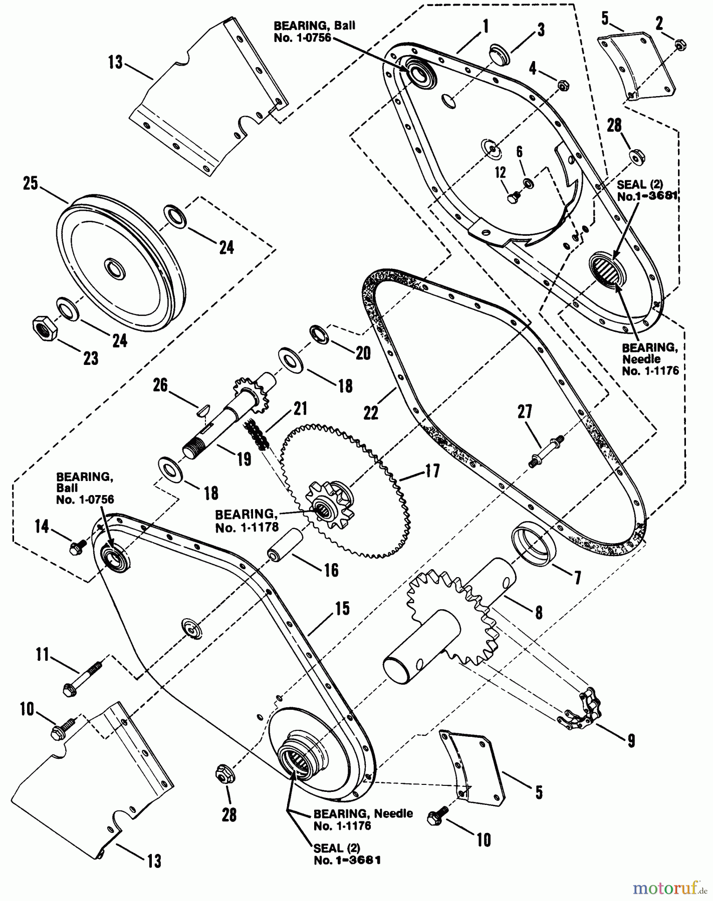 Snapper Motorhacken und Kultivierer R8001S - Snapper Rear Tine Tiller, 8 HP, Series 1 Main Chain Case