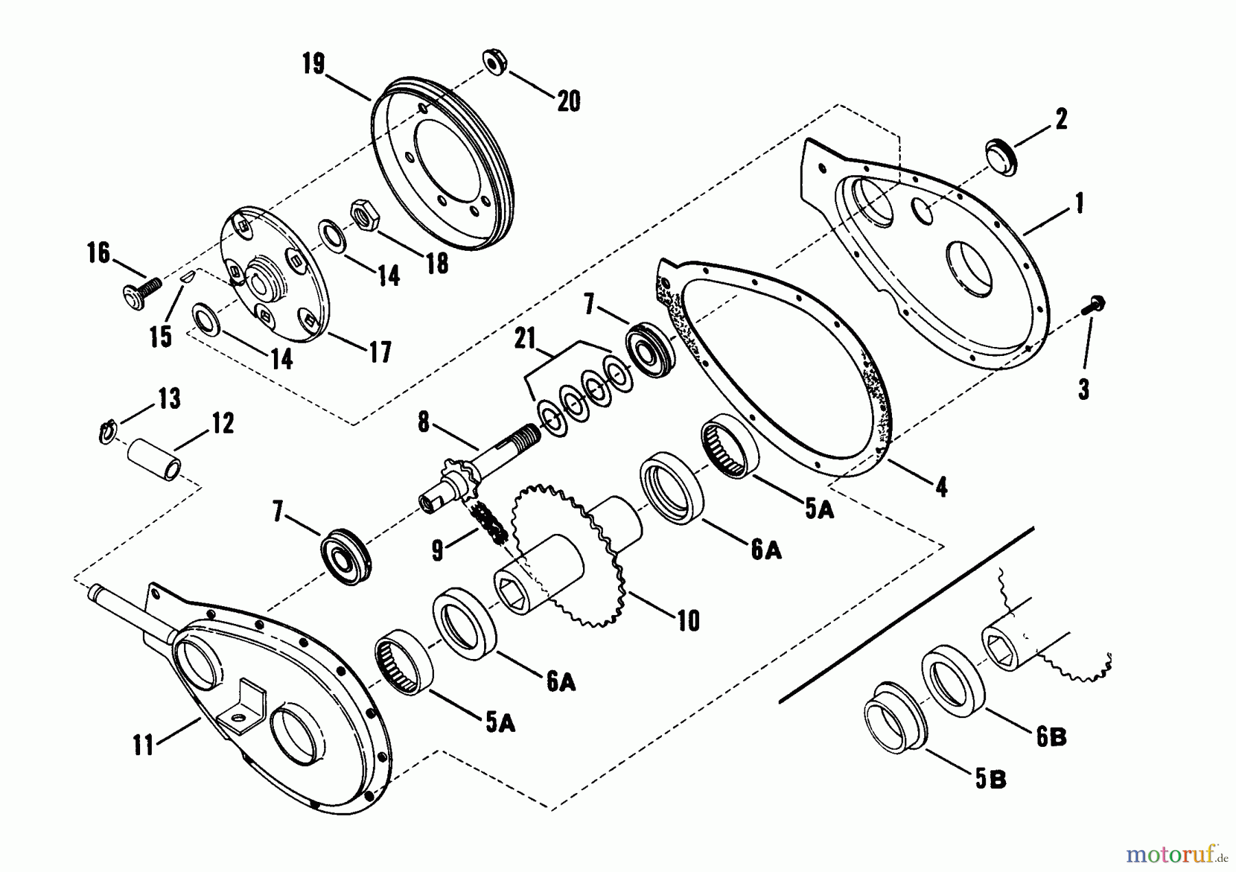 Snapper Motorhacken und Kultivierer R8000 - Snapper Rear Tine Tiller, 8 HP, Series 0 Primary Chain Case