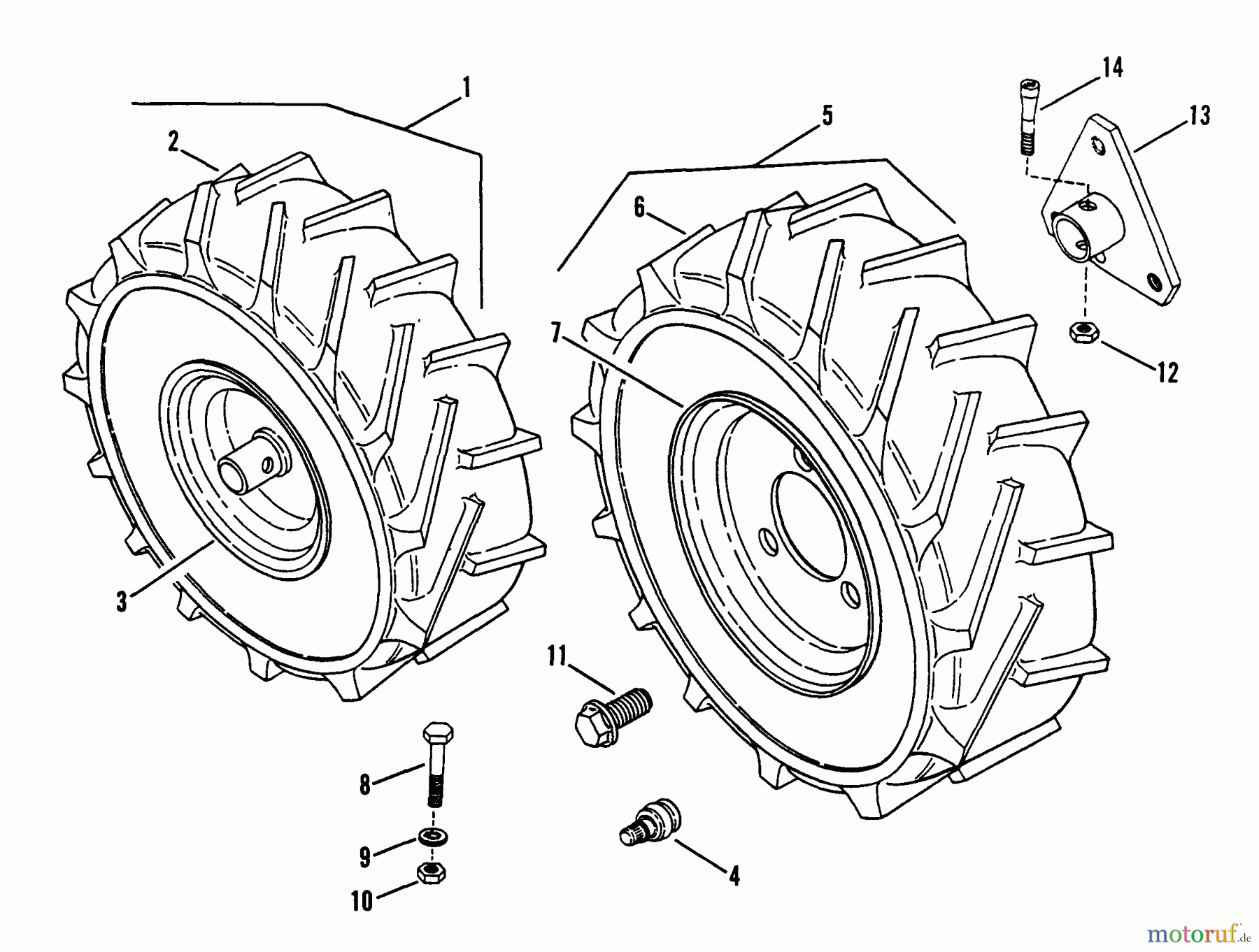  Snapper Motorhacken und Kultivierer RT5X (85027) - Snapper Rear Tine Tiller, 5 HP Wisconsin Robin, Series 2 Wheels, Tires, Rims