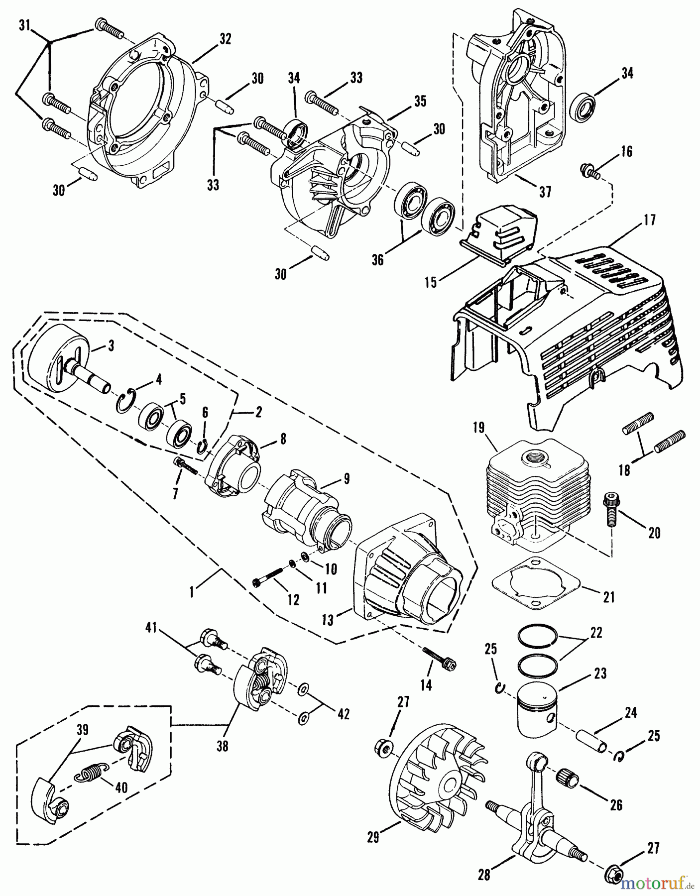 Snapper Trimmer, Motorsensen 2401SST - Snapper 24.1cc Straight Shaft Trimmer, Series 1 Engine (Part 3)