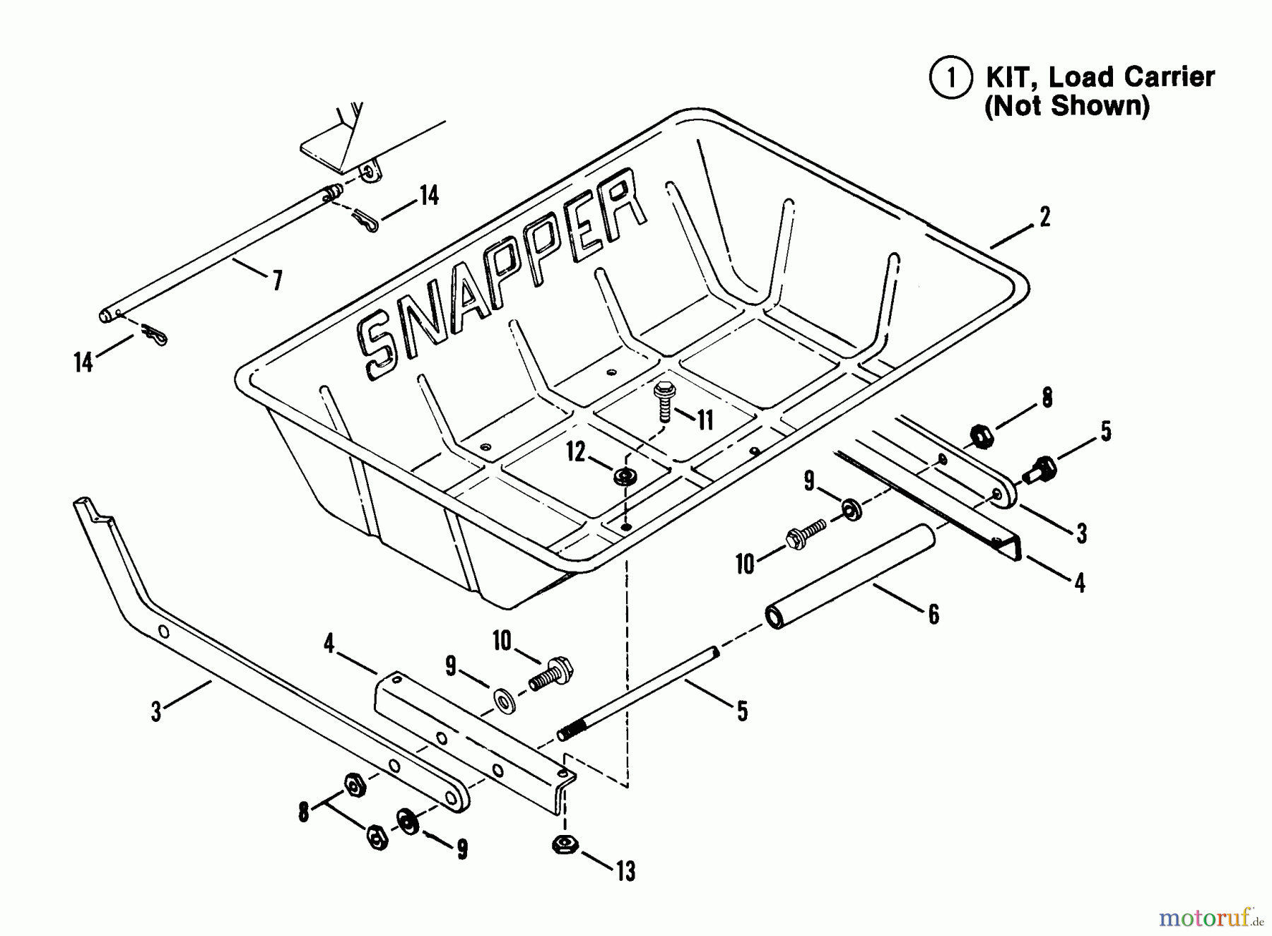 Snapper Zubehör. Rasenmäher 7060947 - Snapper Bag N-Wagon, 30 Bushel 25085 25