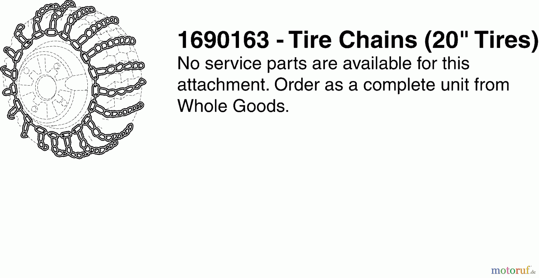 Snapper Zubehör 1690163 - Snapper Tire Chains, 20